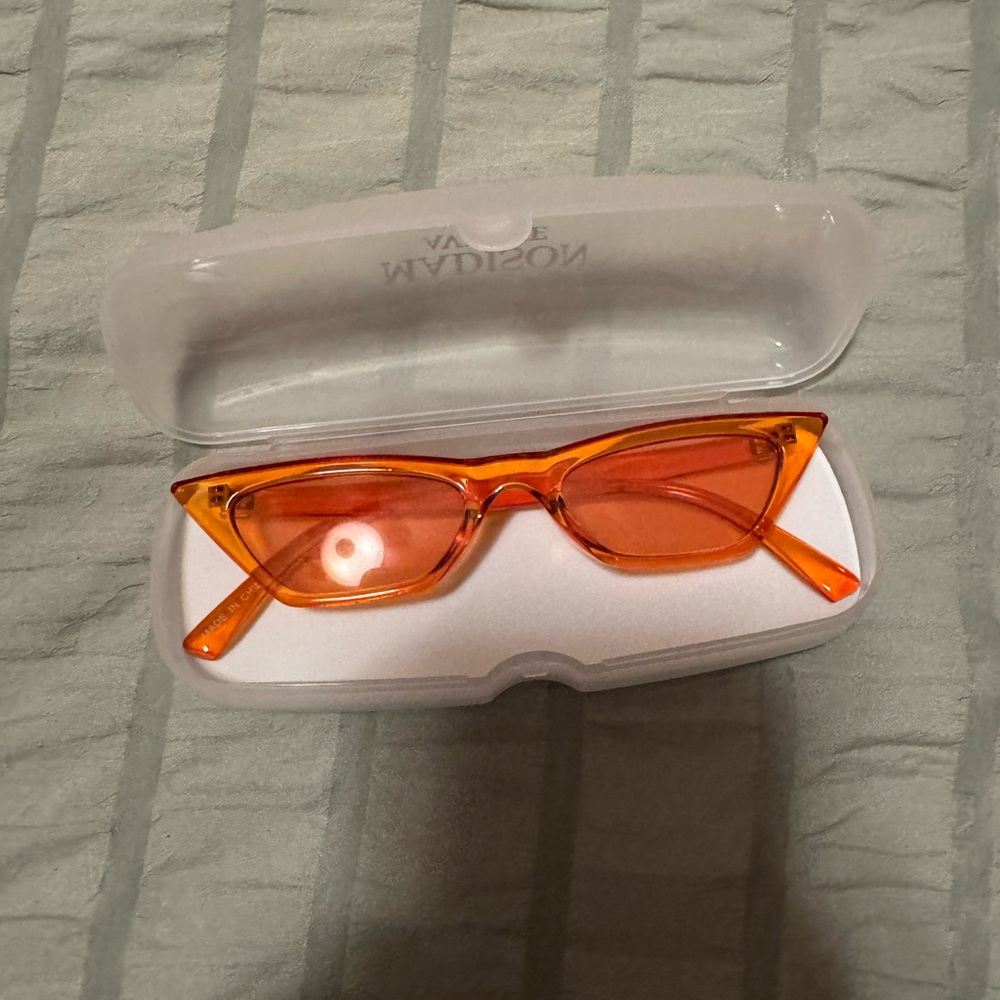 Orange Cat-Eye Sunglasses